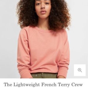 French Terry Crew from Everlane in Lavender Blue